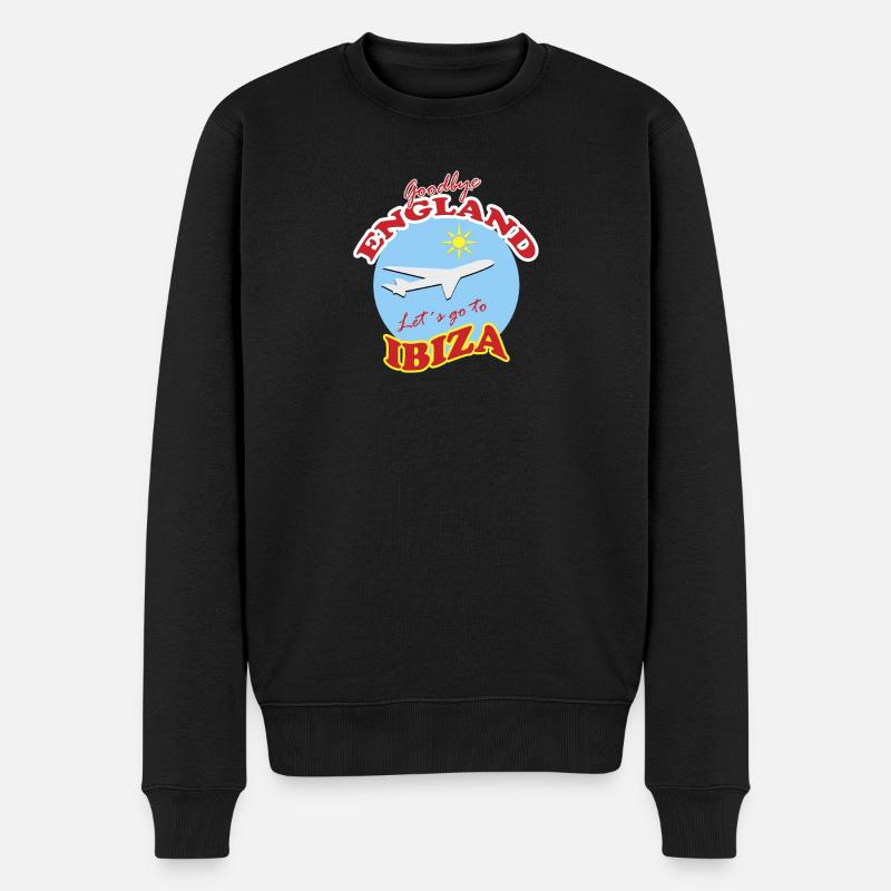 Adieu l’Angleterre. Allons à Ibiza. - Pull Premium bio Homme - noir