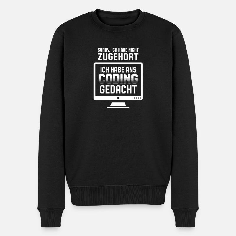 Coder la pensée au lieu d’écouter - Pull Premium bio Homme - noir