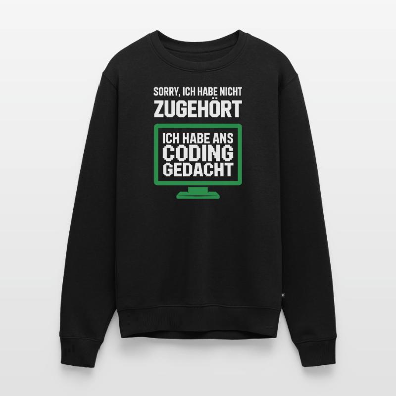 Coding Thought Screen Saying Men's Premium Organic Jumper
