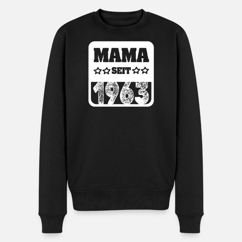 Geburt 1963 - Männer Premium Bio Pullover - Schwarz
