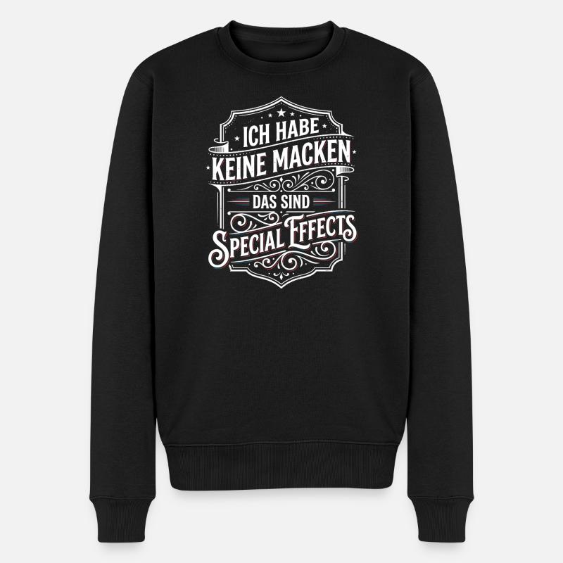 Keine Macken, Special Effects - Männer Premium Bio Pullover - Schwarz