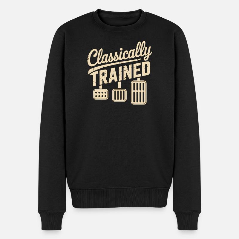 Classically Trained Auto Schaltgetriebe - Männer Premium Bio Pullover - Schwarz