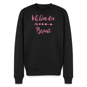 Scénario de la flèche de Je suis le cœur de la mariée - Pull Premium bio Homme - noir - Devant - Nico (187cm)