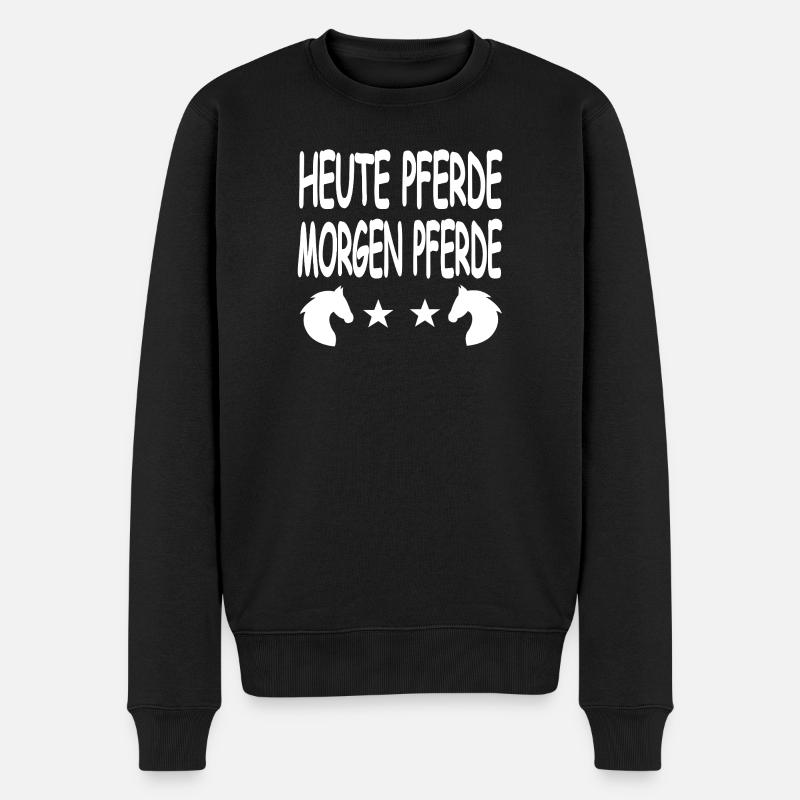 Chevaux - Pull Premium bio Homme - noir