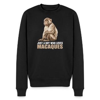 Macaque Macaque - Men's Premium Organic Jumper - black - Front - Nico (187cm)