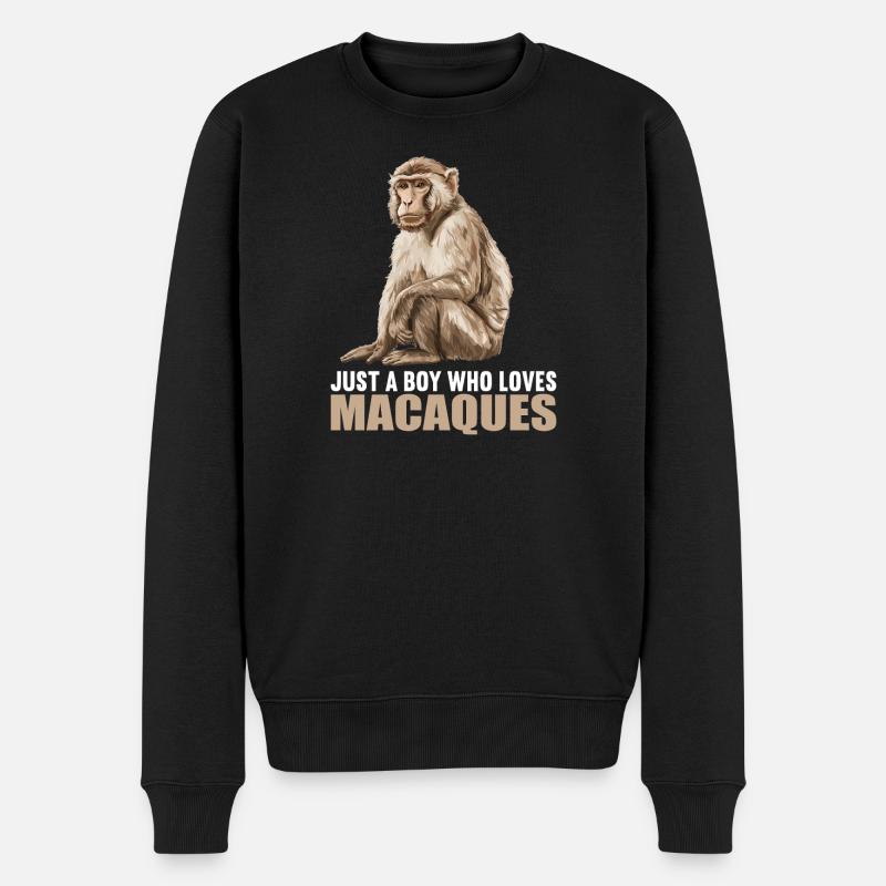 Macaque Macaque - Pull Premium bio Homme - noir