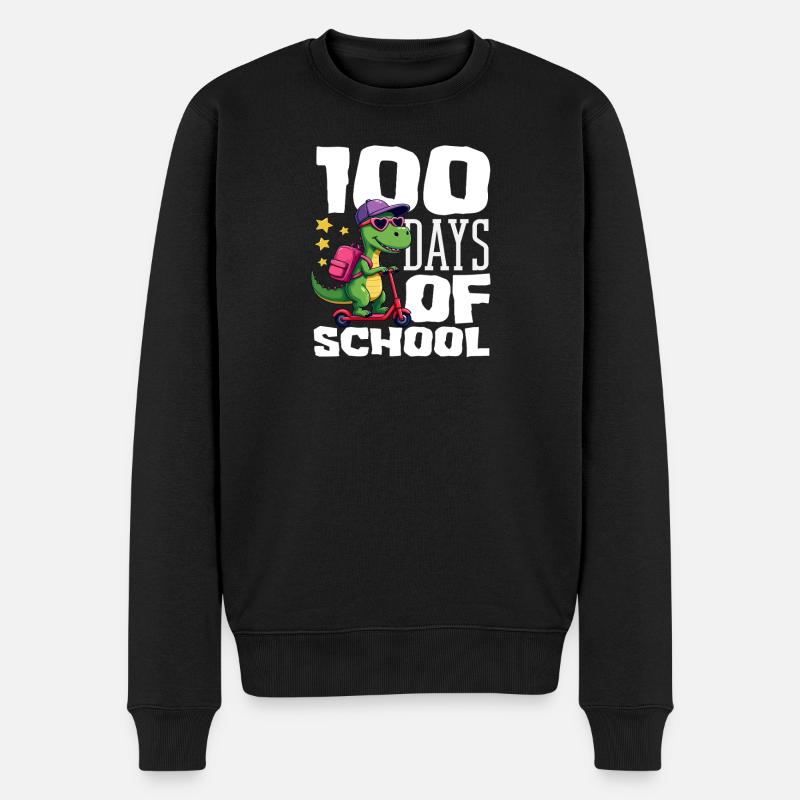 Trottinette dinosaure 100 Jours d’École - Pull Premium bio Homme - noir