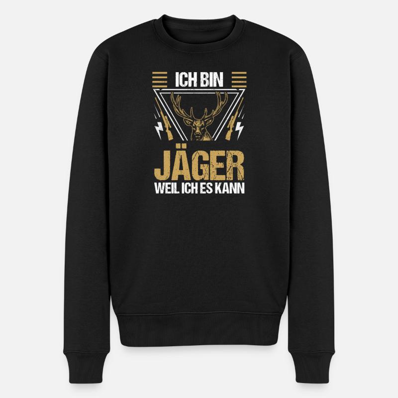 Jagd Jagen Waidmann Jäger - Männer Premium Bio Pullover - Schwarz