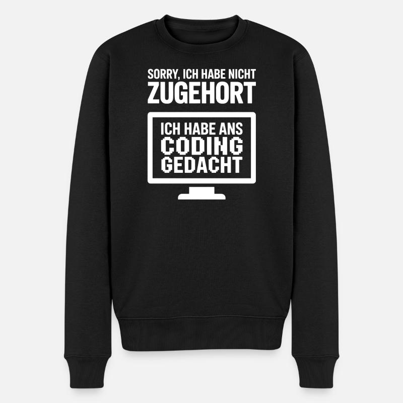 Coding Thought Saying - Men's Premium Organic Jumper - black