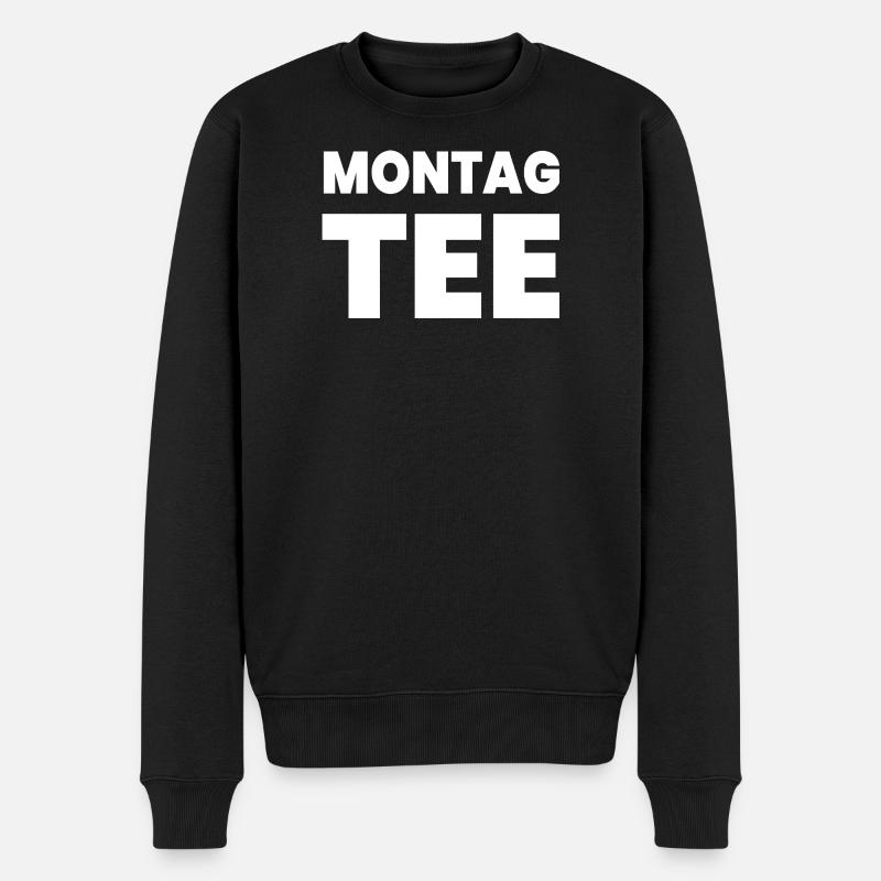 Tee - Männer Premium Bio Pullover - Schwarz