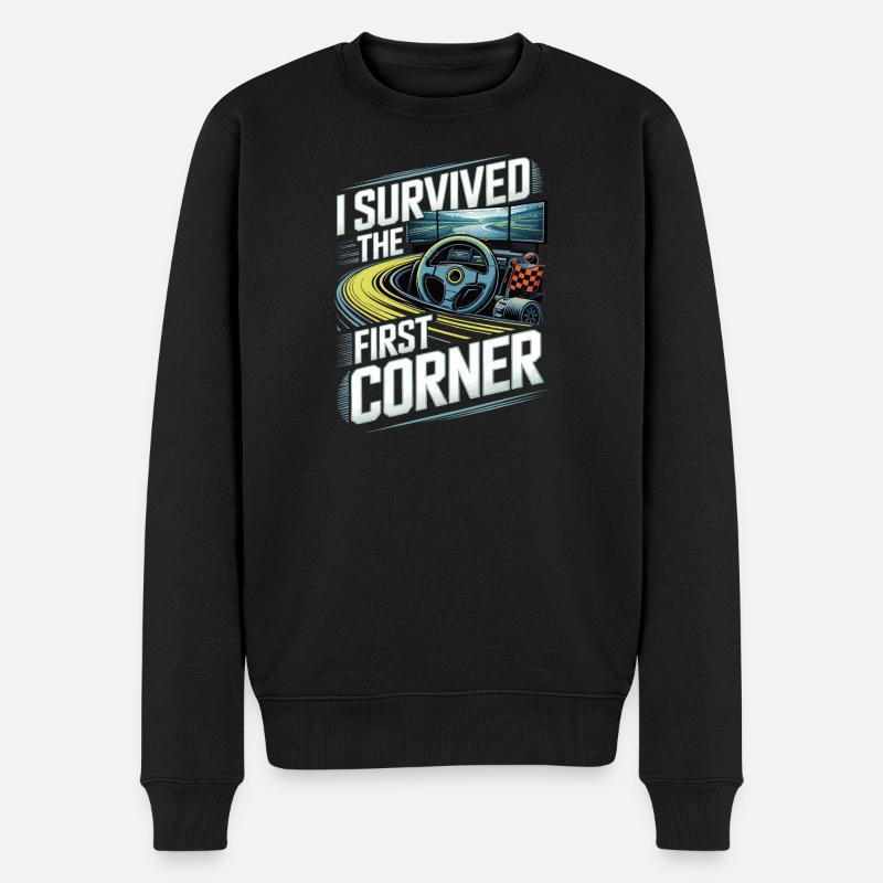 J’ai survécu au premier tour - Pull Premium bio Homme - noir