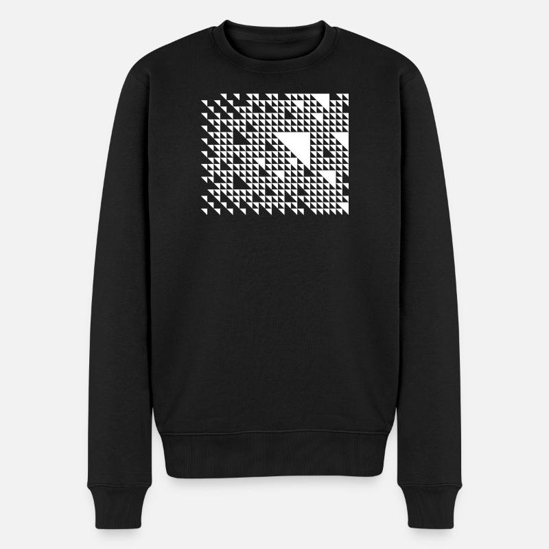 Triangular Mosaic Grid - Men's Premium Organic Jumper - black
