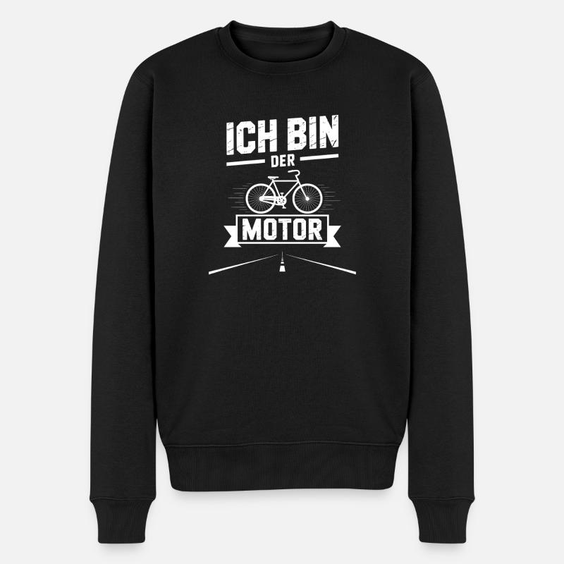 Ich bin der Motor Bike - Männer Premium Bio Pullover - Schwarz