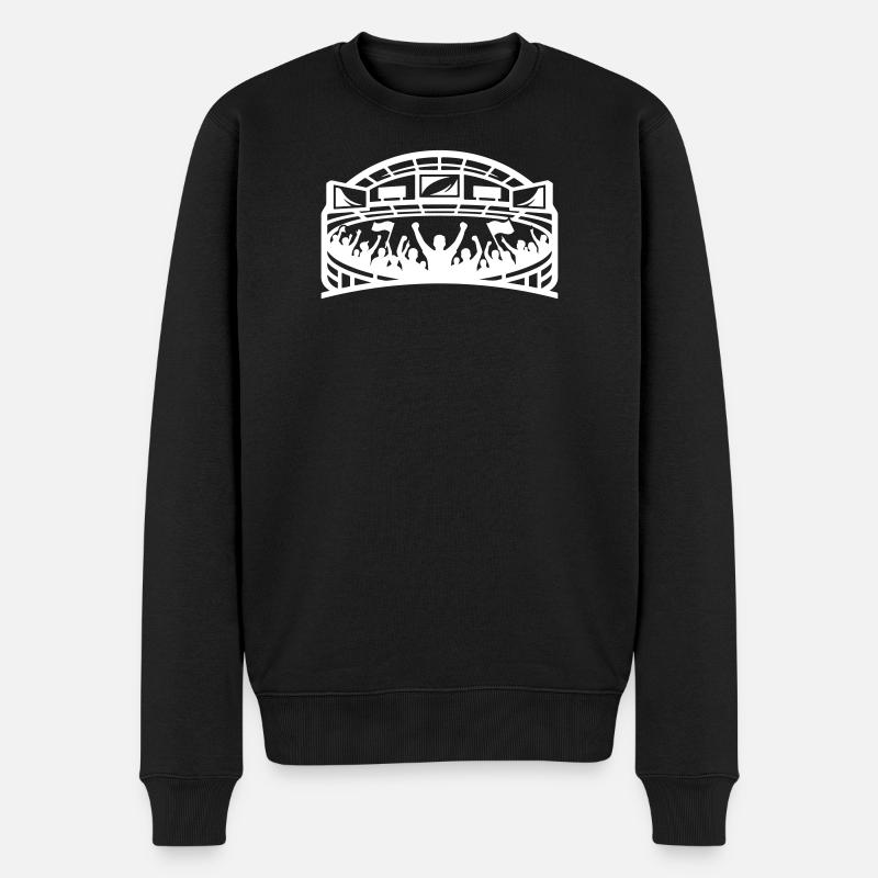 Silhouette des supporters du stade - Pull Premium bio Homme - noir