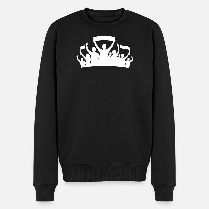 Silhouette du groupe de fans - Pull Premium bio Homme - noir
