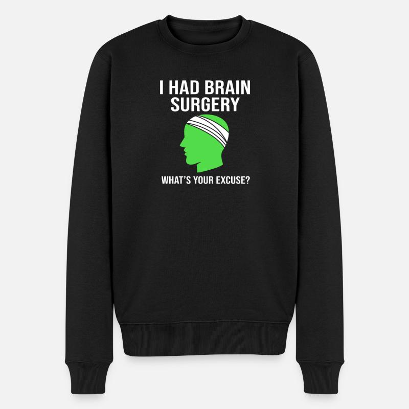 Schädel-Hirn-Trauma Schädelhirntrauma Autounfall - Männer Premium Bio Pullover - Schwarz
