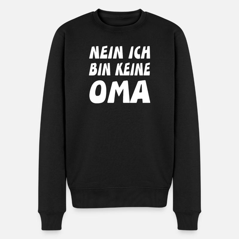 Oma - Männer Premium Bio Pullover - Schwarz