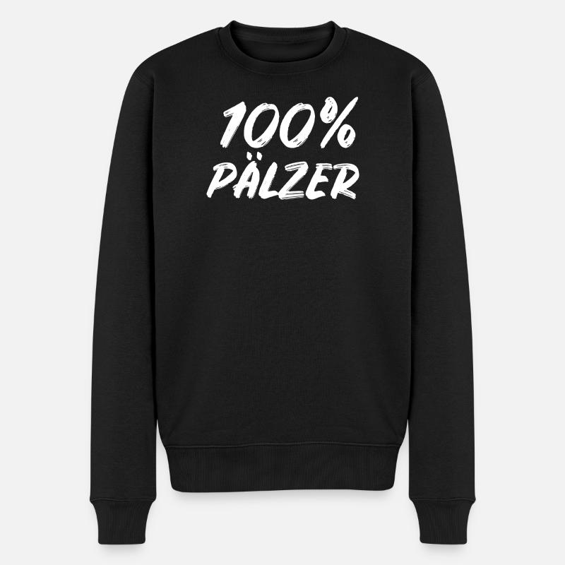 Pfalz Pfälzer 100% Pälzer  - Männer Premium Bio Pullover - Schwarz