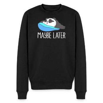 Faul Prokrastination Faulenzer Faulheit - Männer Premium Bio Pullover - Schwarz - Vorne - Nico (187cm)