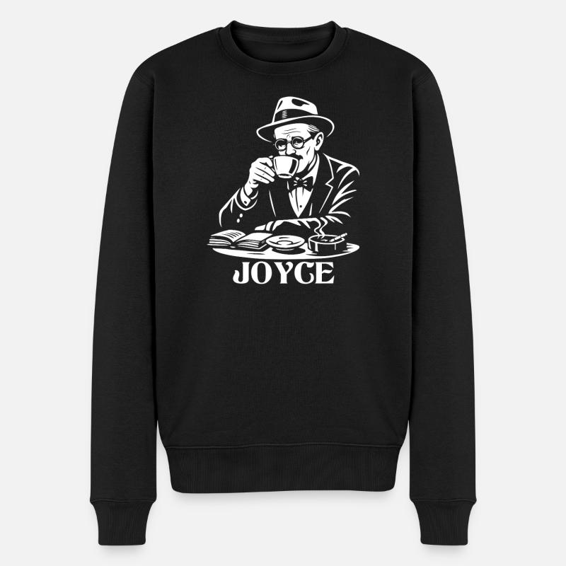 James Joyce Café Lecteur Rétro - Pull Premium bio Homme - noir