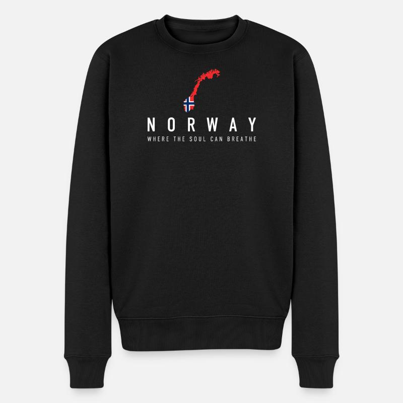 Norvège Nature Liberté Scandinavie Design - Pull Premium bio Homme - noir