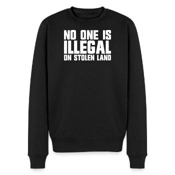 Personne n’est illégal sur des terres volées - Pull Premium bio Homme - noir - Devant - Nico (187cm)