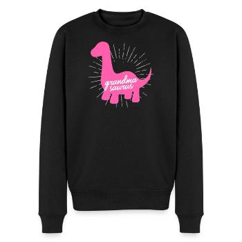Großmasaurier Pink Dinosaurier Retro Oma Slogan - Männer Premium Bio Pullover - Schwarz - Vorne - Nico (187cm)