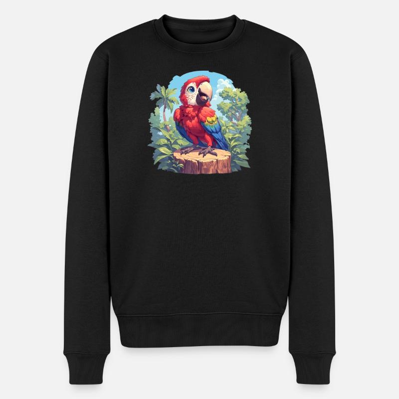 Macaw's Era - Men's Premium Organic Jumper - black