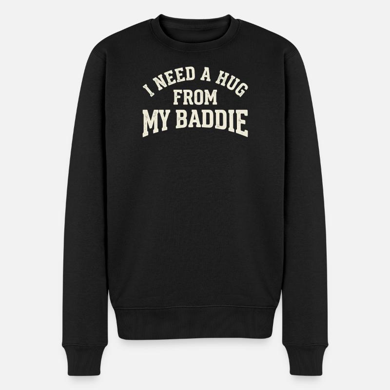 Un câlin de mon méchant - Pull Premium bio Homme - noir