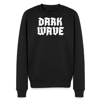 Conception du logo typographique Dark Wave - Pull Premium bio Homme - noir - Devant - Nico (187cm)