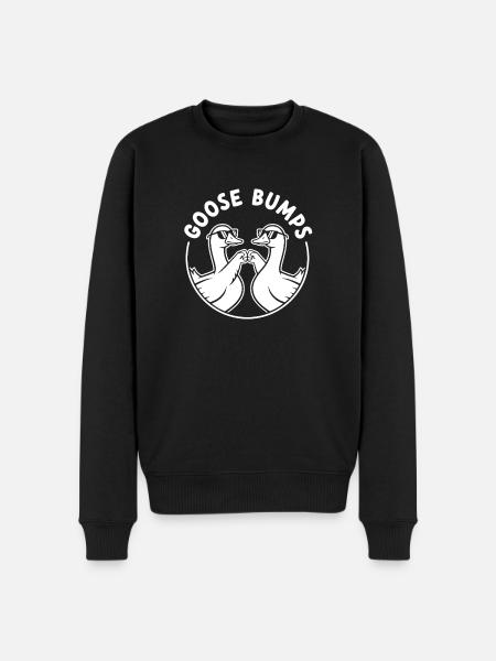 Goose duo with sunglasses - Men's Premium Organic Jumper - black