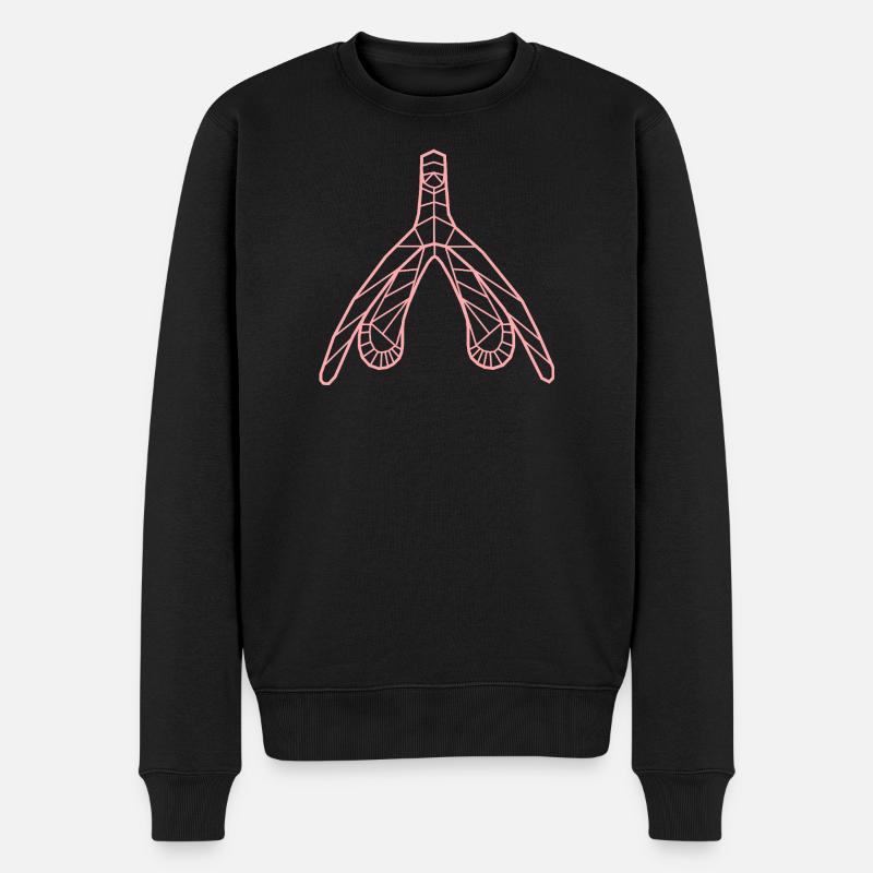 Klitoris_lachs - Männer Premium Bio Pullover - Schwarz