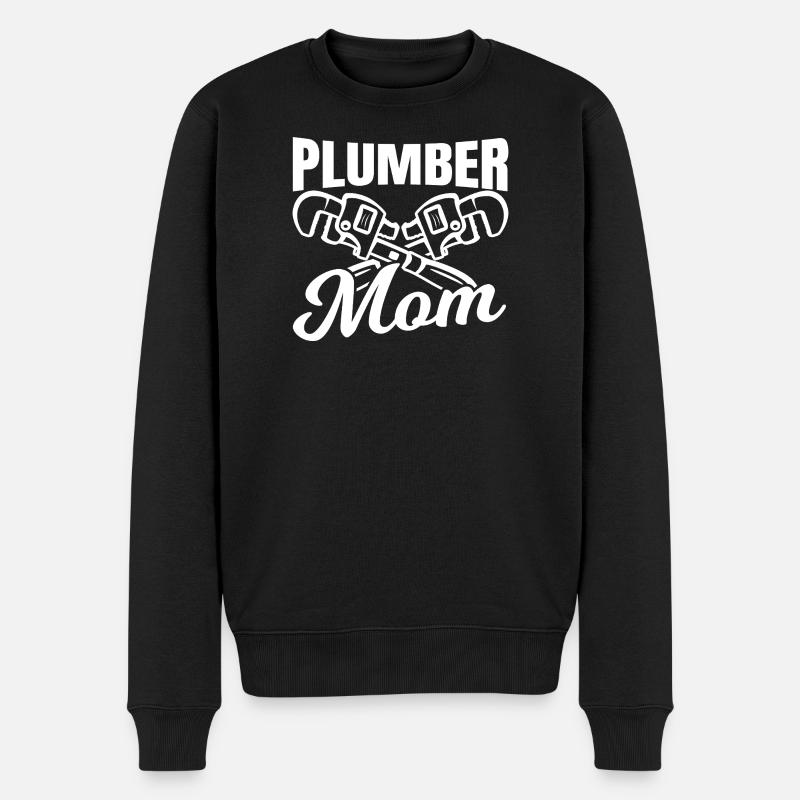 Klempner Mama - Männer Premium Bio Pullover - Schwarz