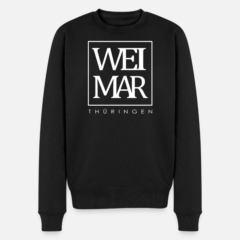 Weimar - Thüringen - Männer Premium Bio Pullover - Schwarz