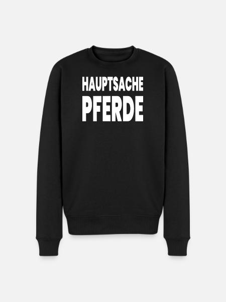 Pferde - Männer Premium Bio Pullover - Schwarz