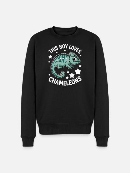 Chameleon Sayings Funny Chameleons Gift - Men's Premium Organic Jumper - black