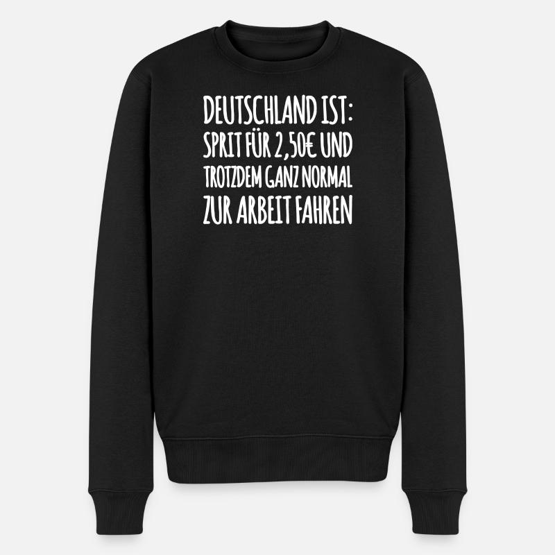 Lustiger Tank Spruch - Männer Premium Bio Pullover - Schwarz