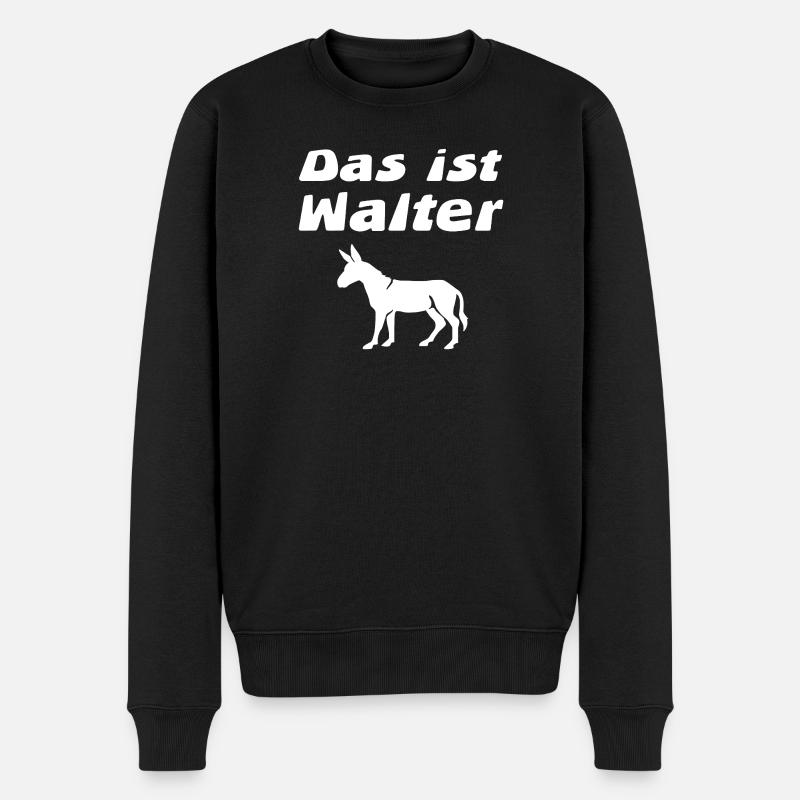 Esel - Männer Premium Bio Pullover - Schwarz