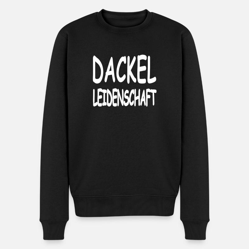 Dackel - Männer Premium Bio Pullover - Schwarz