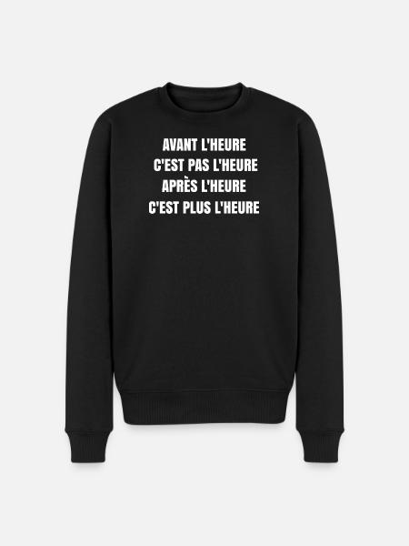 Avant l'heure c'est pas l'heure - Pull Premium bio Homme - noir