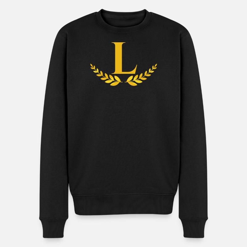 L - Männer Premium Bio Pullover - Schwarz