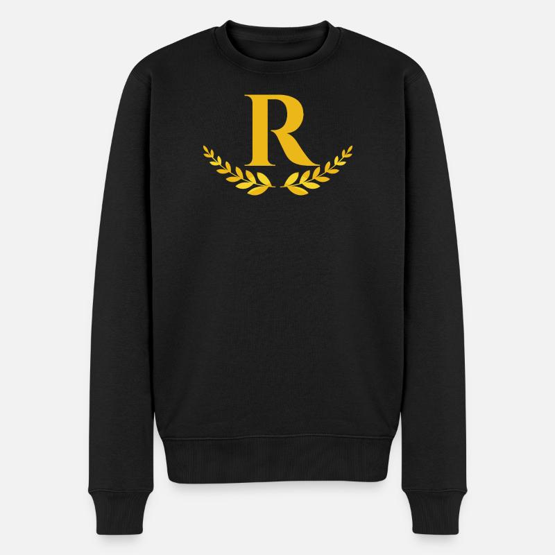 R - Männer Premium Bio Pullover - Schwarz