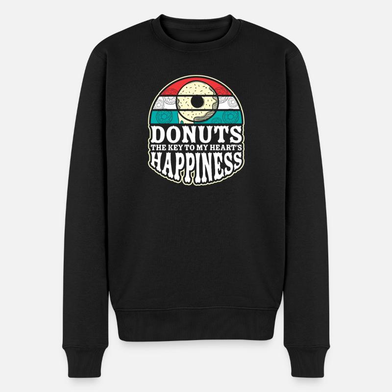 Restauration rapide en donuts - Pull Premium bio Homme - noir