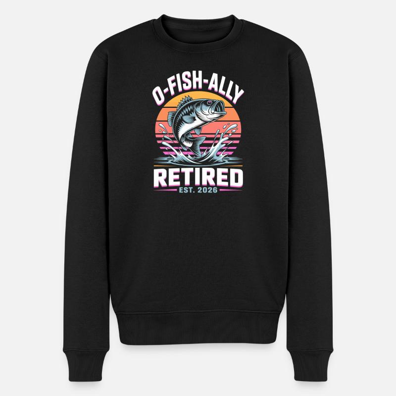 Ofish Ally Retired 2026 - Männer Premium Bio Pullover - Schwarz