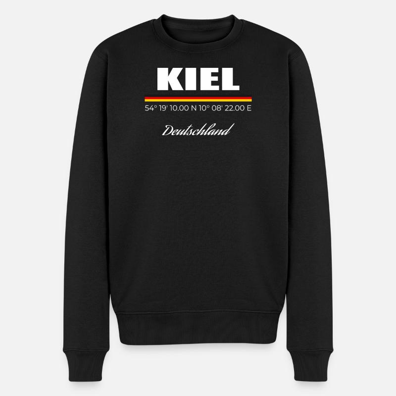 Kiel - Männer Premium Bio Pullover - Schwarz