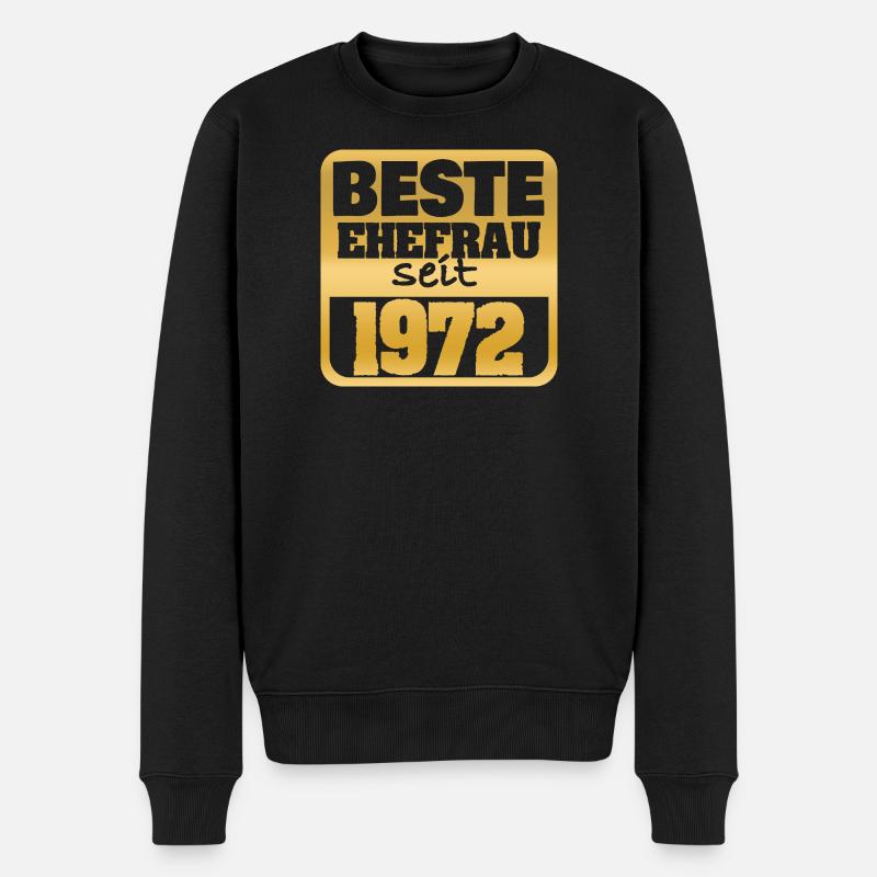 1972 - Männer Premium Bio Pullover - Schwarz