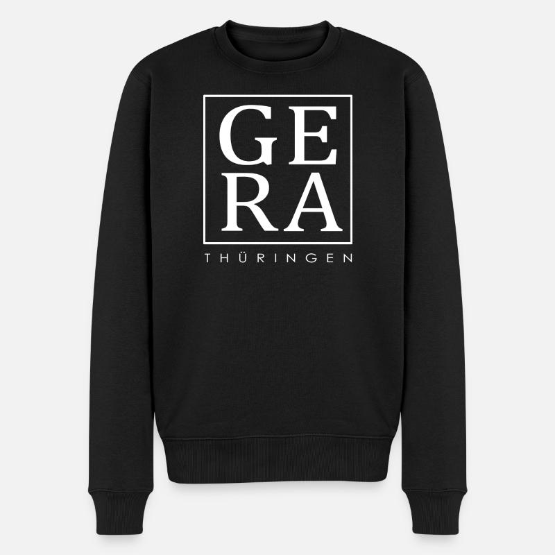Gera - Thüringen - Männer Premium Bio Pullover - Schwarz