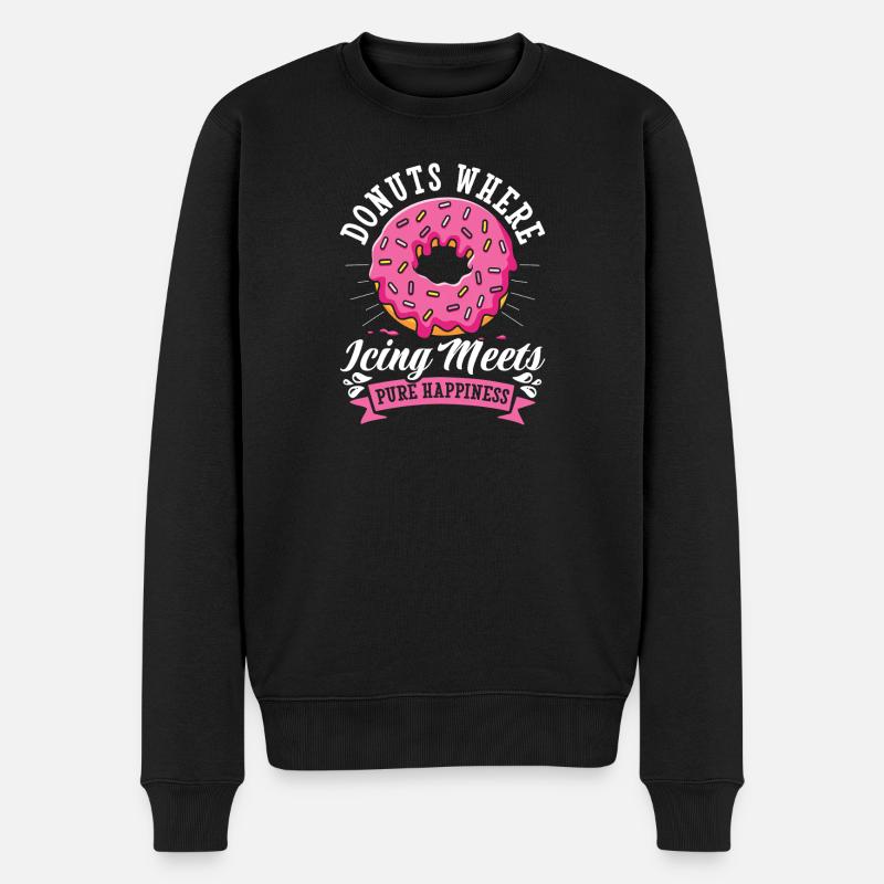 Restauration rapide en donuts - Pull Premium bio Homme - noir