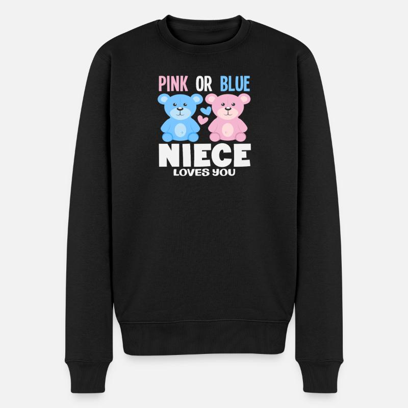 Nièce rose ou bleue t’aime - Pull Premium bio Homme - noir