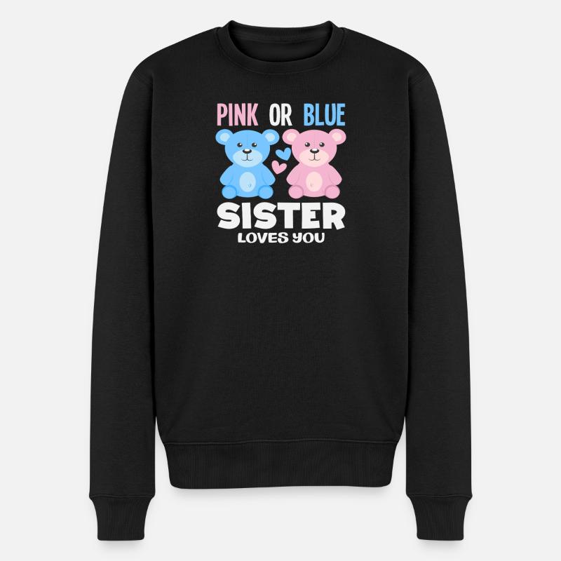 Sœur rose ou bleue t’aime - Pull Premium bio Homme - noir